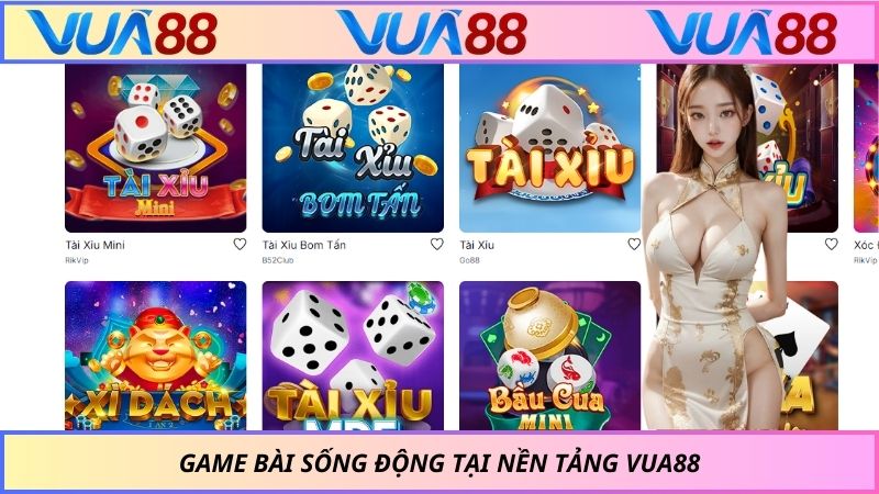 Game bài sống động tại nền tảng VUA88