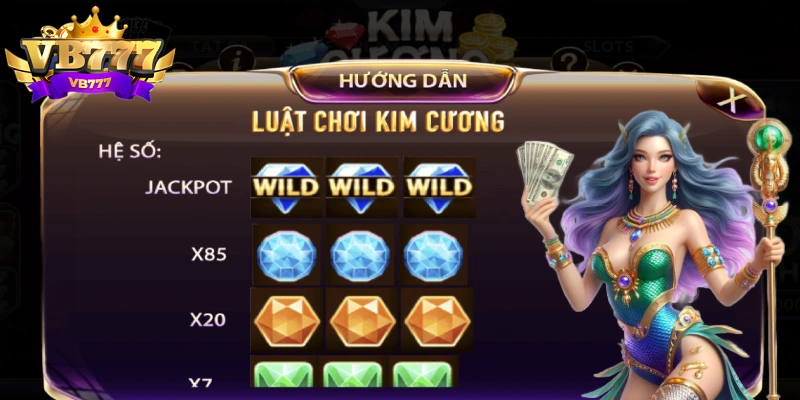Kim Cương, game nổ hũ đơn giản 3x3 dễ chơi với bất cứ ai