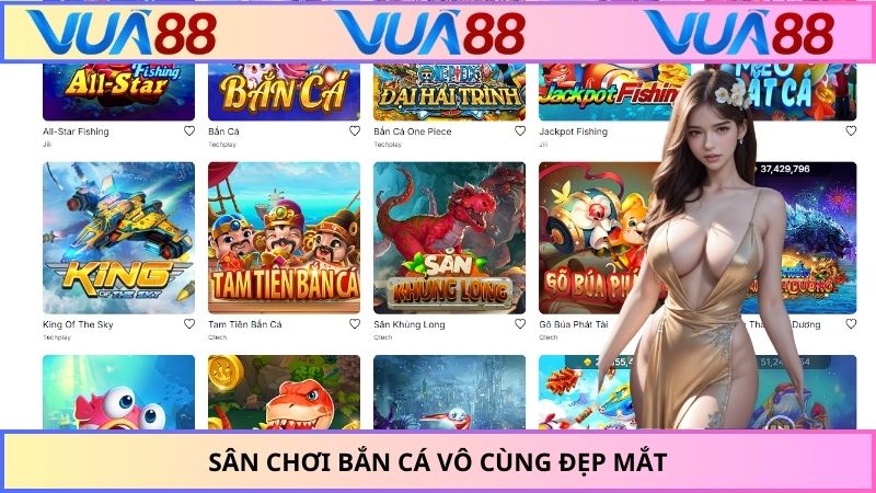 Sân chơi bắn cá vô cùng đẹp mắt