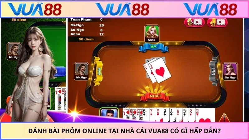Đánh Bài Phỏm Online Tại Nhà Cái VUA88 Có Gì Hấp Dẫn?