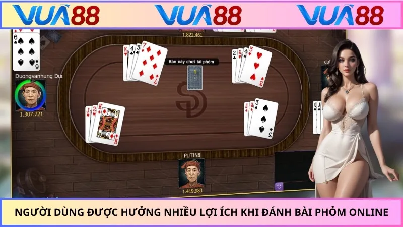 Người dùng được hưởng nhiều lợi ích khi đánh bài phỏm online