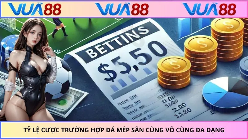 Tỷ lệ cược trường hợp đá mép sân cũng vô cùng đa dạng